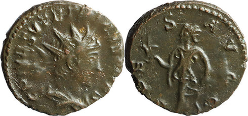 Ancient Roman coin of Tetricus II as Caesar - SPES AVGG