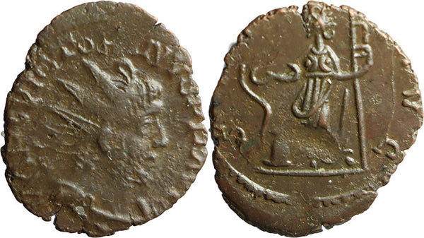 Ancient Roman coin of the Emperor Victorinus as Augustus - Gallic Usurper