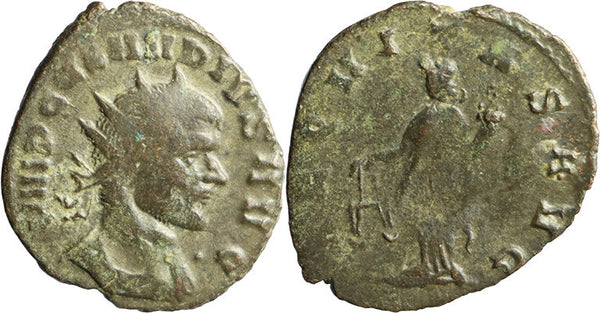 Ancient Roman coin of Claudius II Gothicus as Augustus