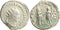 Ancient Roman silvered coin of the Emperor Valerian as Augustus
