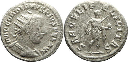 Ancient Roman silver coin of the Emperor Gordian III - SAECVLI FELICITAS