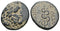 Ancient Greek coin minted in Pergamon, Mysia - Asklepios and a coiled serpent