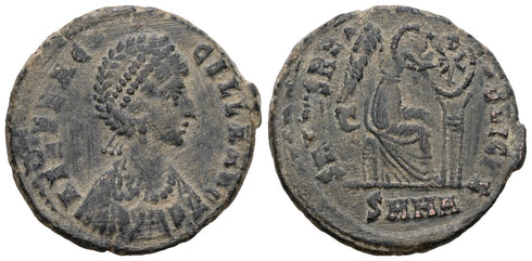 Ancient Roman coin of Aelia Flaccilla as Augusta minted in Heraclea