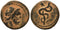Ancient Greek coin minted in Seleukis and Pieria, Antioch - Asklepios and a coiled serpent