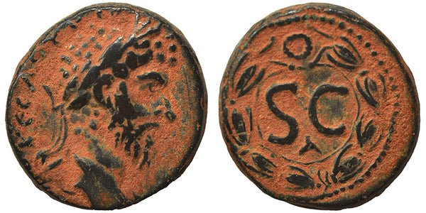 Ancient Roman Provincial coin of the Emperor Marcus Aurelius minted in Seleucis and Pieria