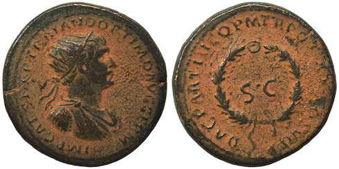 Ancient Roman Provincial Coin of the Emperor Trajan struck in Rome