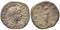 Ancient Roman silver coin of Elagabalus as Augustus minted in Rome