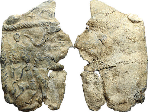 Ancient Danubian Rider Lead Votive Plaque - 3rd to early 4th centuries AD