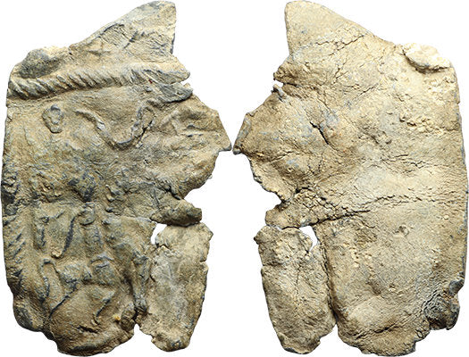 Ancient Danubian Rider Lead Votive Plaque - 3rd to early 4th centuries AD