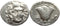 Ancient Greek coin from Rhodes, Caria circa 229-205 BC Helios and Rose