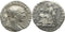 Ancient Roman silver denarius of the Emperor Trajan minted in Rome