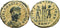 Ancient Roman coin of Constantius II as Caesar minted in Antioch - GLORIA EXERCITVS