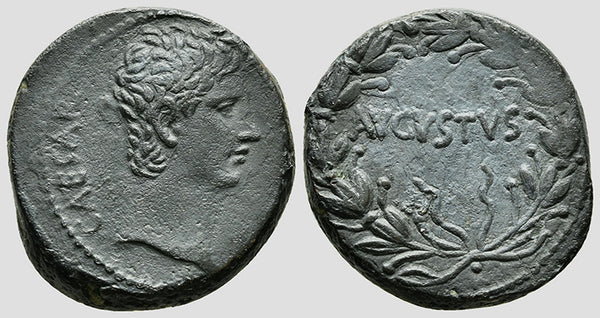 Ancient Roman Provincial coin of Augustus 27 BC to 14 AD minted in Asia Minor