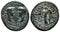 Ancient Roman Provincial coin of Augustus and Livia with Tiberius as Caesar minted in Smyrna, Ionia