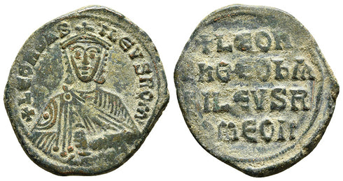 Ancient Byzantine coin of Leo VI The Wise minted in Constantinople