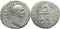 Ancient Roman silver denarius of the Emperor Domitian minted in Rome