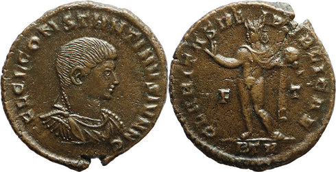 Ancient Roman coin of Constantine II minted in Trier - CLARITAS REIPVBLICAE