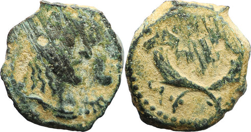 Unidentified Ancient Nabatean coin minted in Petra