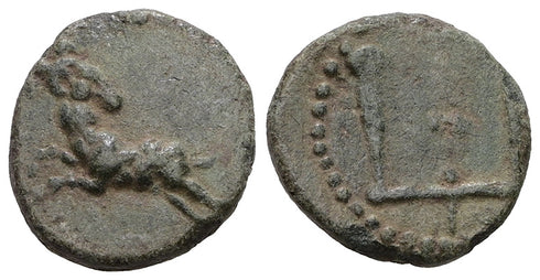 Ancient Egyptian coin of Pharoah Nektanebo II circa 361-343 BC