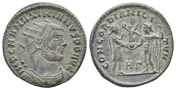 Ancient Roman coin of Maximianus as Augustus 286-305 AD minted in Heraclea