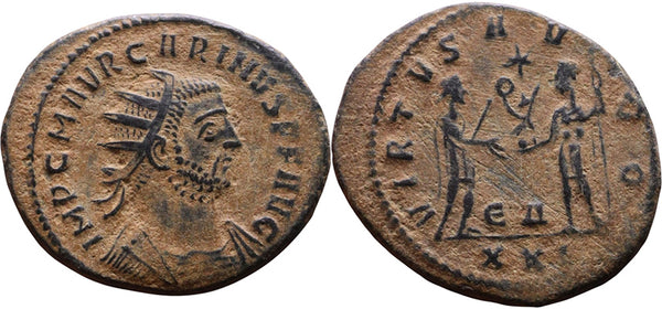 VF+ Ancient Roman coin of the Emperor Carinus with Carus
