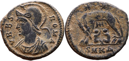 Ancient Roman coin - Commemorative Coin minted in Cyzicus - Wolf and Twins