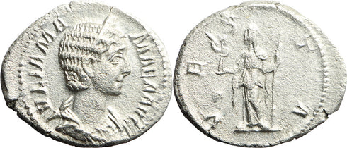 Ancient Roman coin of Julia Mamaea AR silver denarius - VESTA