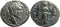 Ancient Roman silver denarius of the Emperor Septimius Severus minted in Emesa