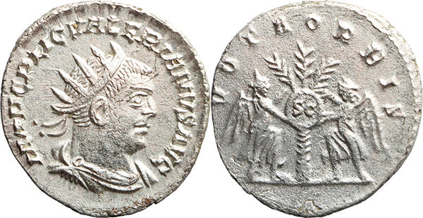 Ancient Roman silver coin of the Emperor Valerian as Augustus minted in Samosata
