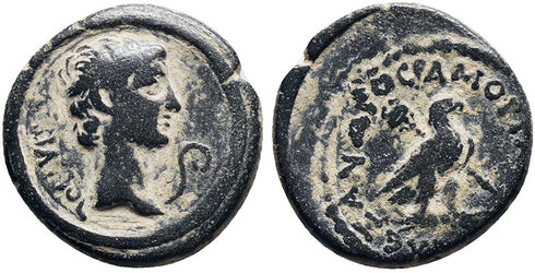 Ancient Roman Provincial coin of the Emperor Augustus 27 BC-14 AD minted in Amorium, Phrygia