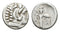 Ancient Greek silver coin minted in Pergamon, Mysia circa 310–282 BC - Herakles