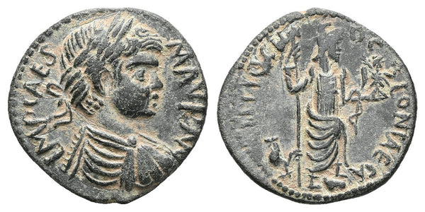 Ancient Roman coin of Caracalla minted in Antioch, Pisidia