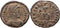 Ancient Roman coin of the Emperor Theodosius I minted in Antioch - CONCORDIA AVGGG