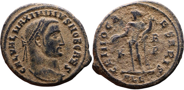 VF++ Ancient Roman coin of the Emperor Maximinus II as Augustus minted in Alexandria, Egypt