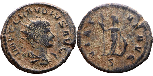 Ancient Roman coin of the Emperor Claudius II Gothicus - VIRTVS AVG