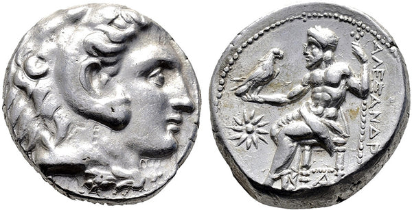 Ancient Macedonian silver tetradrachm of Alexander III The Great 336-323 BC