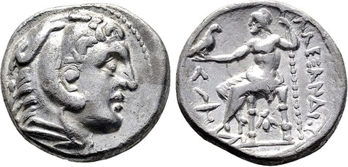 Ancient Macedonian silver tetradrachm of Alexander III The Great 336-323 BC