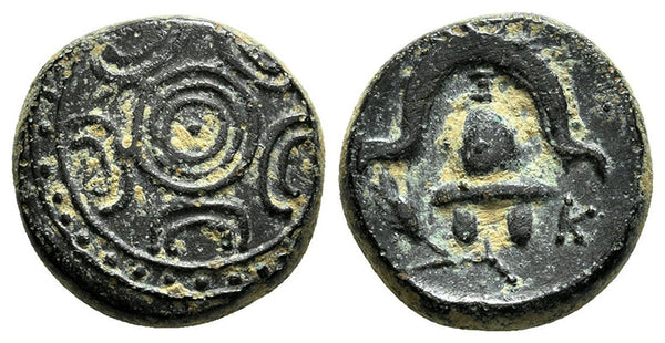 Ancient Macedonian bronze coin of Alexander III The Great 336-323 BC