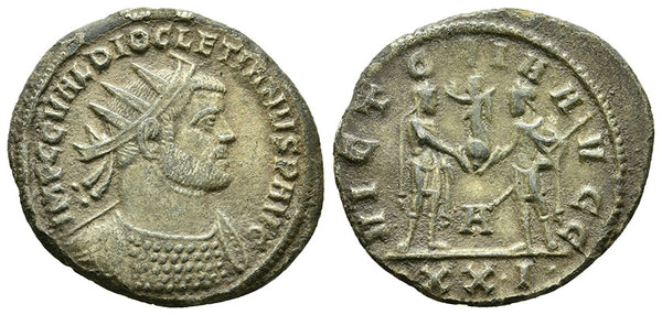 EF+ Ancient Roman coin of the Emperor Diocletian minted in Siscia - VICTORIA AVGG