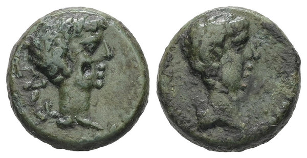 Ancient Roman Provincial coin of Gaius and Lucius minted in Kyzikos, Mysia
