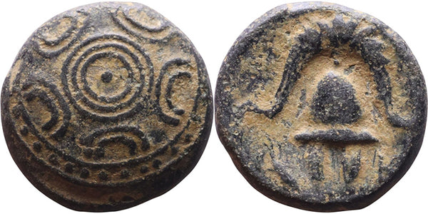 Ancient Macedonian bronze coin of Alexander III The Great 336-323 BC