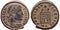 Ancient Roman coin of Constantine I minted in Nicomedia - PROVIDENTIAE AVGG - Campgate with 6 levels