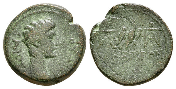 Ancient Roman Provincial coin of Gauis as Caesar struck in Laodicea ad Lycum, Phrygia