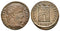 Ancient Roman coin of Constantine I minted in Antioch - Campgate with 11 levels