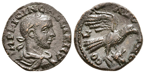 Ancient Roman Provincial coin of the Emperor Gallienus minted in Alexandria, Troas