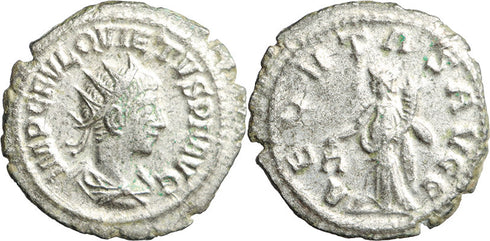RARE Ancient Roman coin of Quietus 260-261 AD minted in Antioch