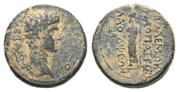 Ancient Roman Provincial coin of Augustus minted in Laodikeia, Phrygia