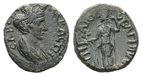 Ancient Roman coin of Sabina as Augusta minted in Bagis, Lydia
