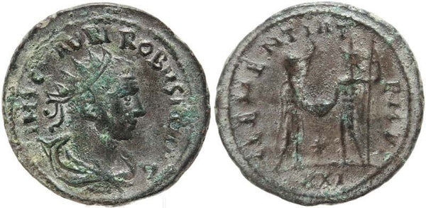 Silvered Roman coin of Probus - CLEMENTIA TEMP