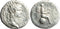 Ancient Roman Provincial silver coin of Nero minted in Caesaria, Cappadocia